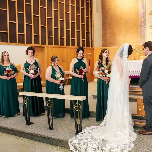 Kenneth Winston Ella Rosa Wedding Dress STYLE BE495_ w/ Cathedral 